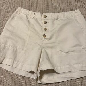 LOFT high waisteded linen / cotton shorts.  Size 12